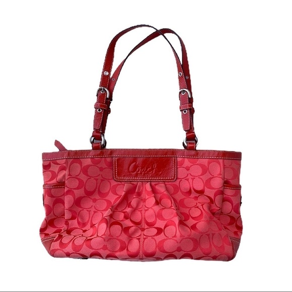 Y2K Coach Cherry Signature Jacquard Gallery Monogram Purse Rare Shoulder Bag - Picture 4 of 17